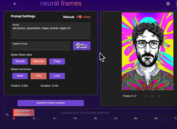screenshot of neural frames